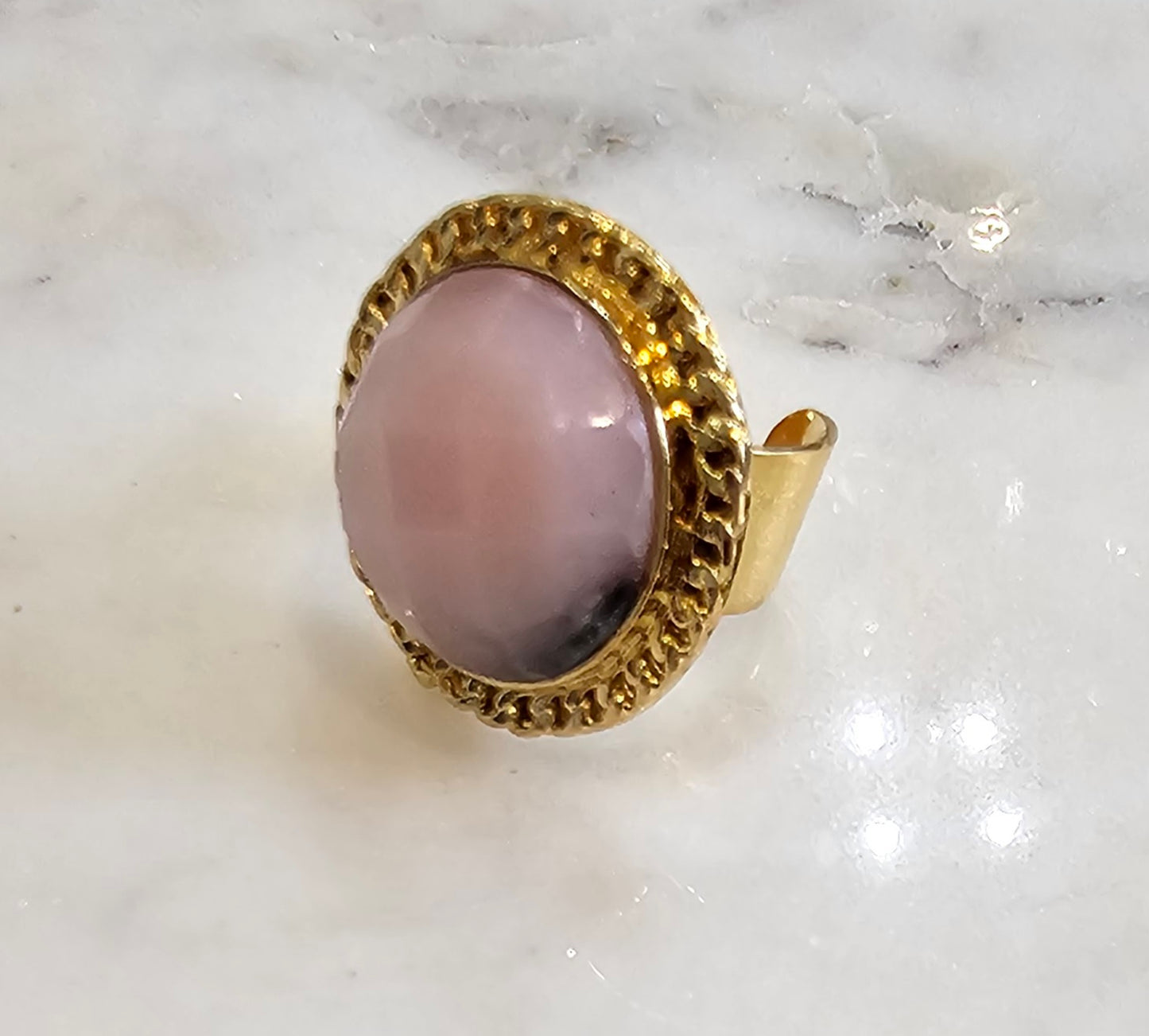 Tina Pink Opal Ring