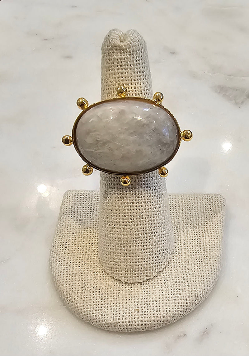 African Moonstone Cocktail Ring (Maya Collection by Trizia)