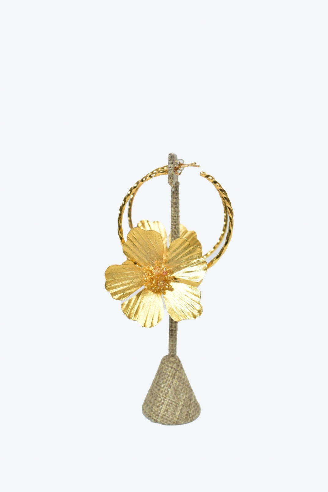 Periwinkle Hoop Earrings (Large/Gold beads/Gold)