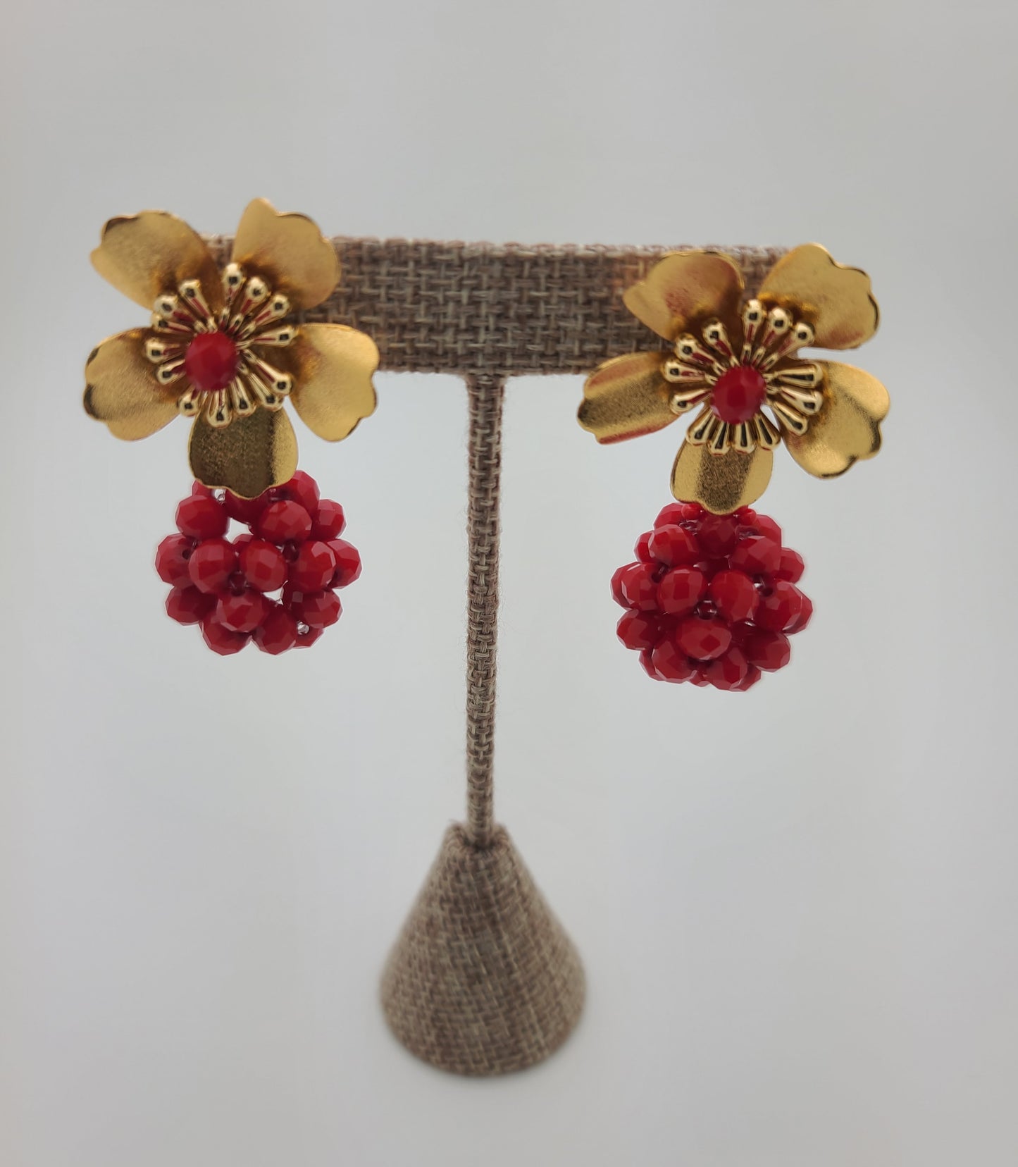 Kate ball Earrings (Red)