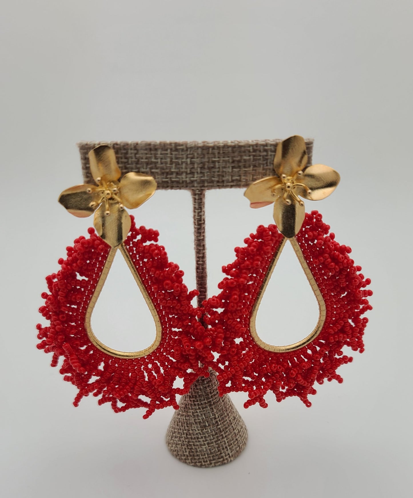 Amanda Drop Earrings (Red)