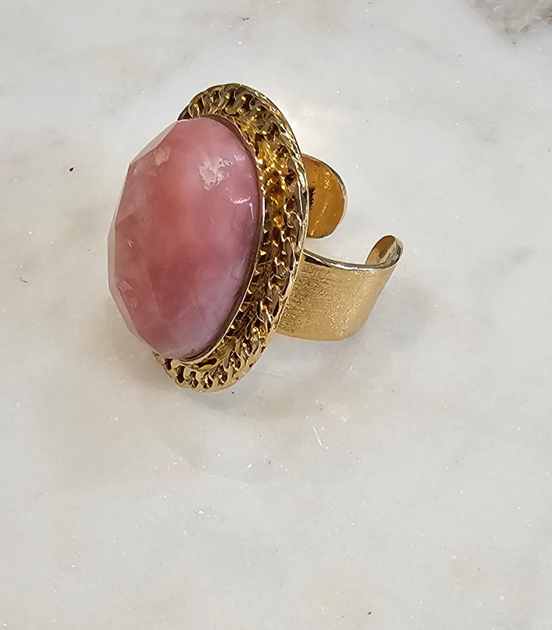 TINA-PINK OPAL (FACETED-OVAL)