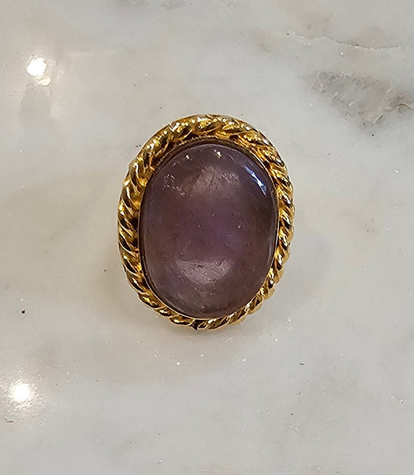 INDIA-COCKTAIL RING (OVAL-AMETHYST)