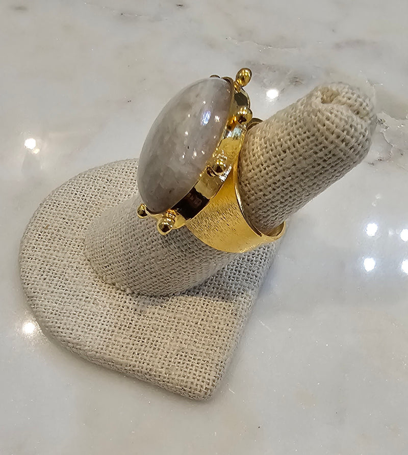 African Moonstone Cocktail Ring (Maya Collection by Trizia)