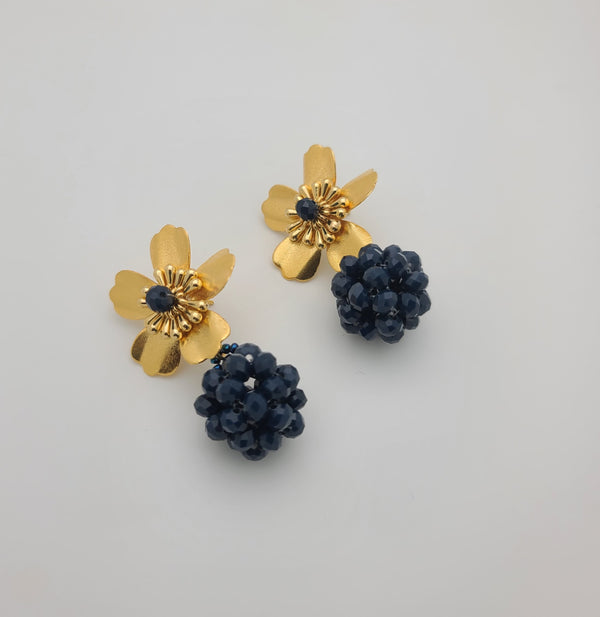 Kate ball Earrings (Blue)