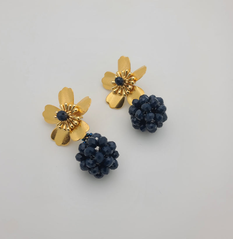 Kate ball Earrings (Blue)