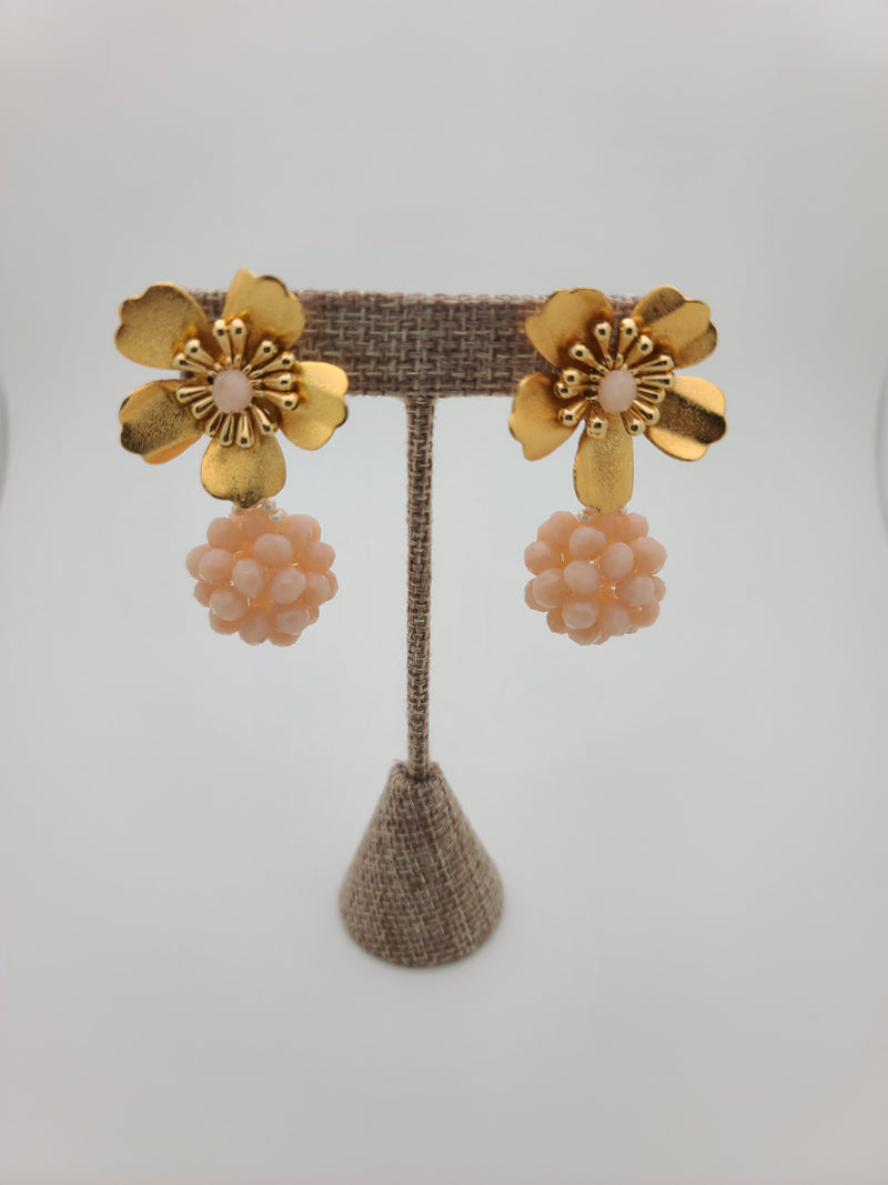 Kate ball Earrings (Beige)