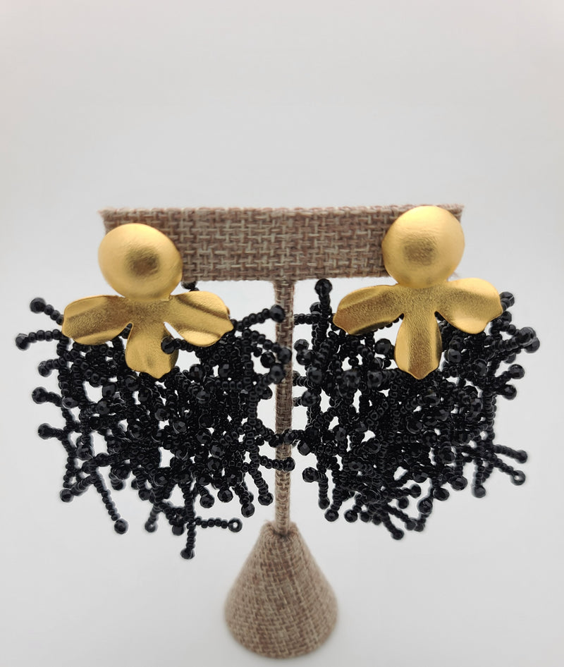 Brooke beaded Earrings (Black)