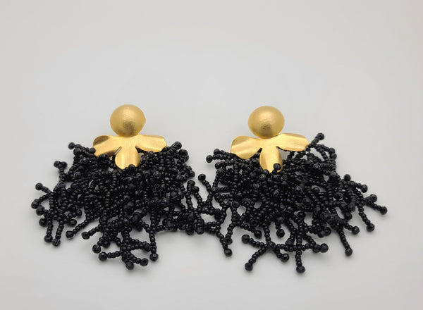 Brooke beaded Earrings (Black)