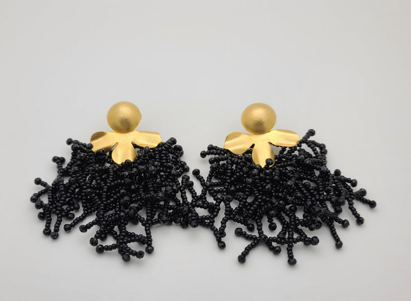 Brooke beaded Earrings (Black)