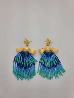 Cascade Earrings ( blue/lavender/green)