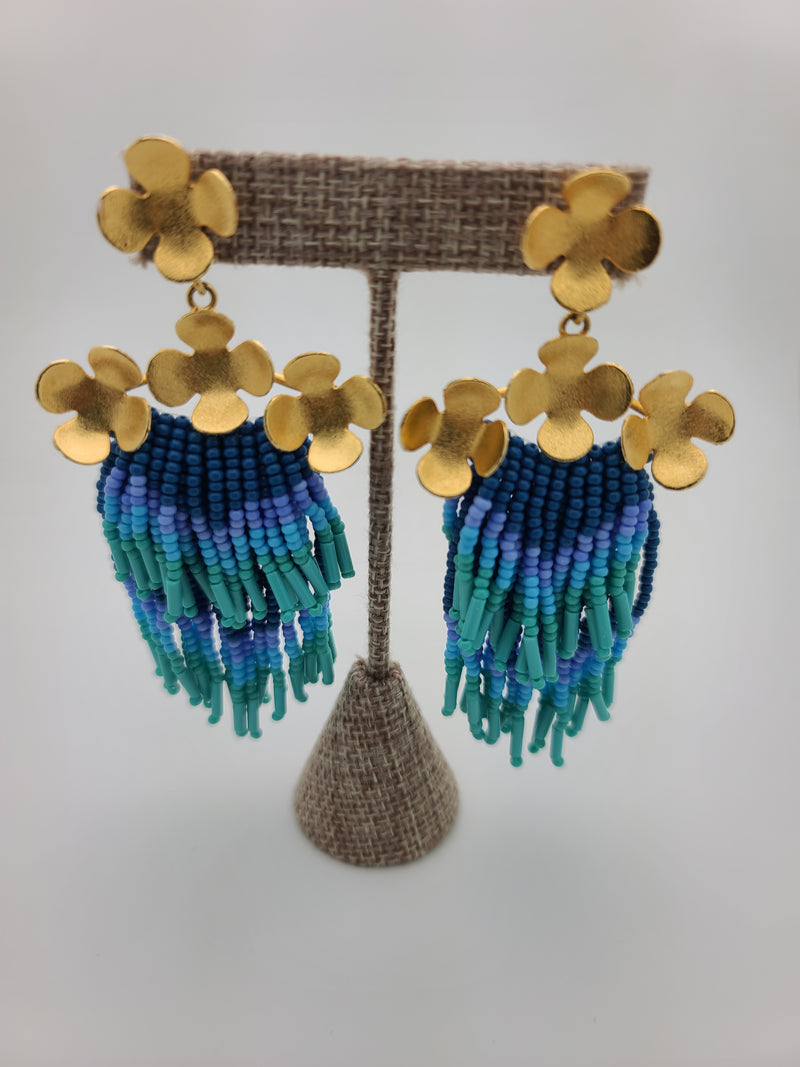 Cascade Earrings ( blue/lavender/green)