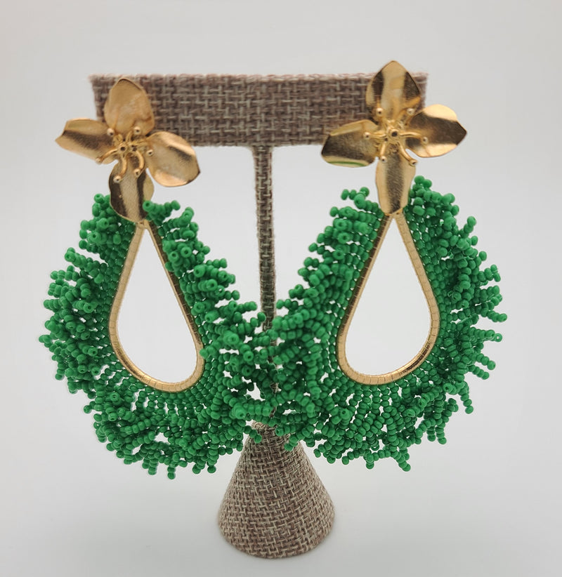 Amanda Drop Earrings (Green)