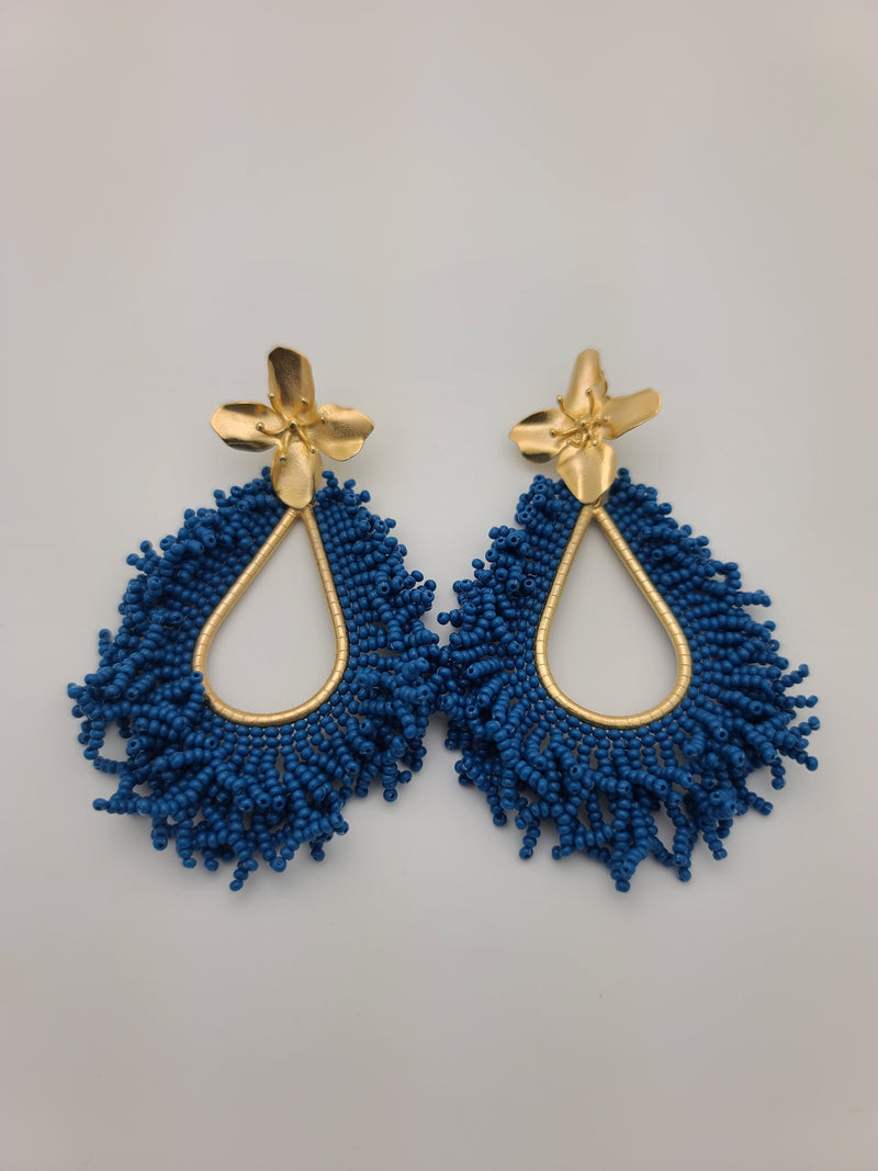 Amanda Drop Earrings (Blue)
