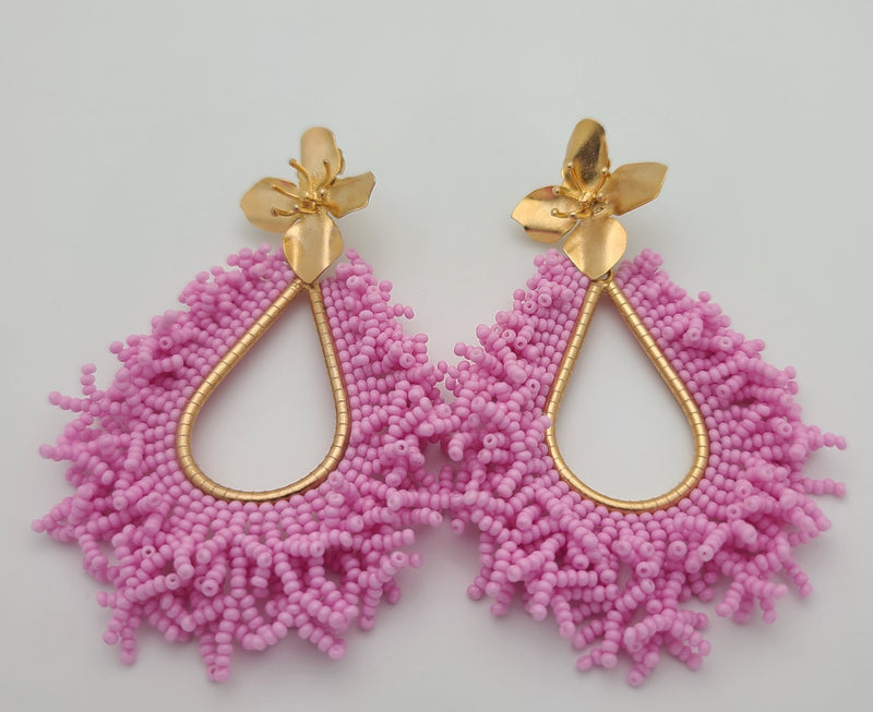 Amanda Drop Earrings (Pink)