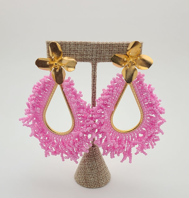 Amanda Drop Earrings (Pink)