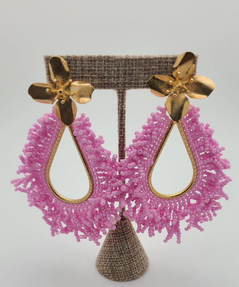 Amanda Drop Earrings (Pink)
