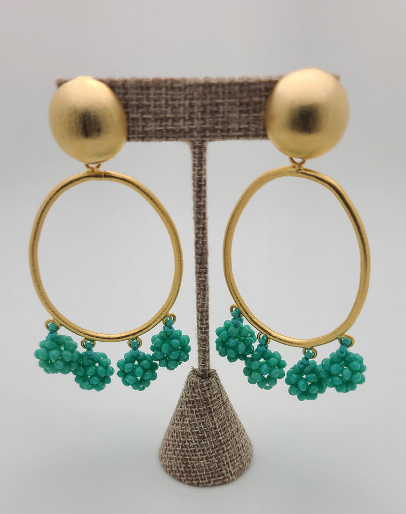 Celia Earrings (Oval/Turquoise)
