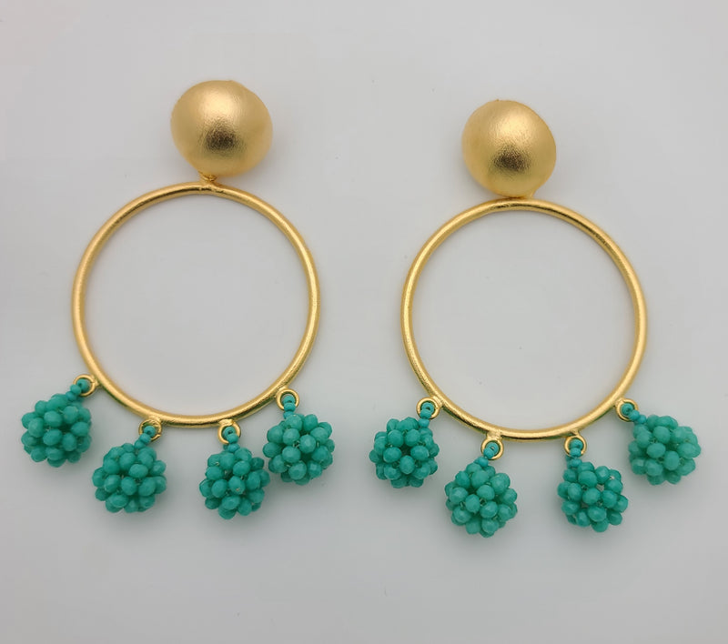 Celia Earrings (Circle/Turquoise)
