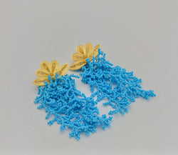 Athena Filigree Earrings (Summer blue)