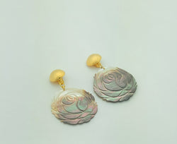 Mother of Pearl Rose Earrings