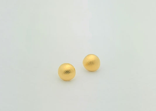 Half dome post earrings (small/gold)