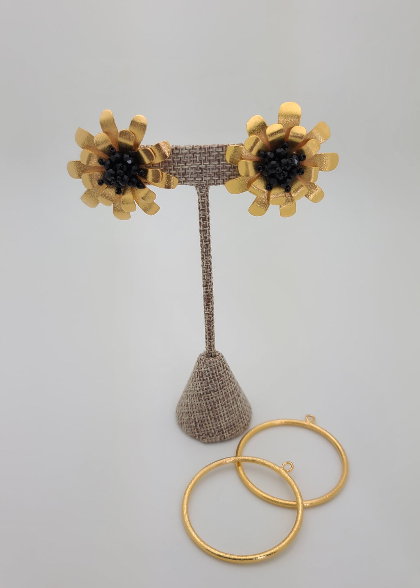 Sunflower Hoops (Black)