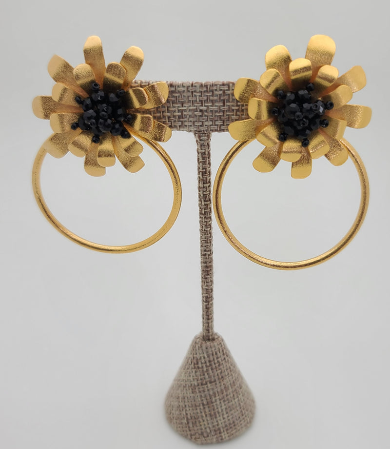 Sunflower Hoops (Black)