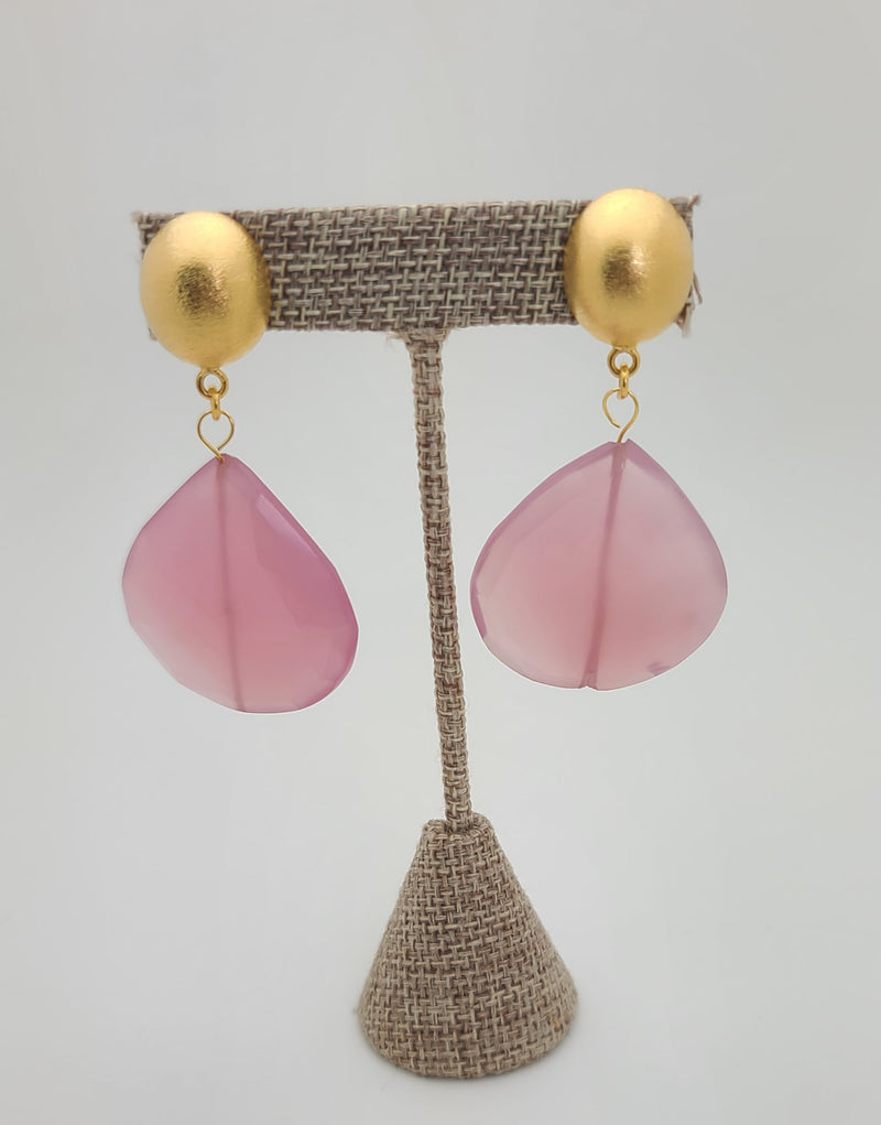 Rose Quartz Drop Earrings (SOLD OUT)
