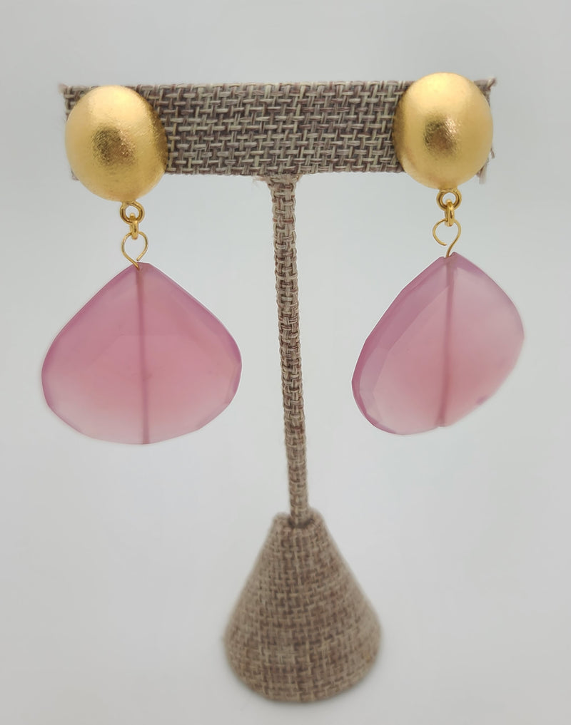 Rose Quartz Drop Earrings (SOLD OUT)