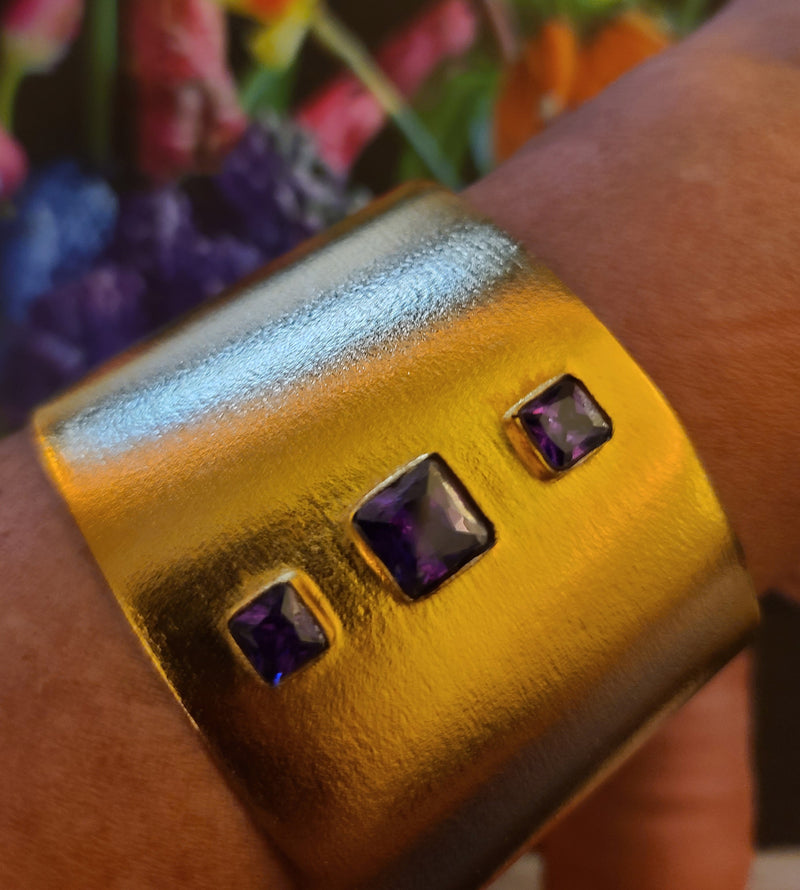 Three Amethyst Cuff