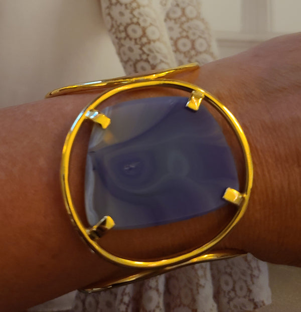Athena Purple Agate Cuff