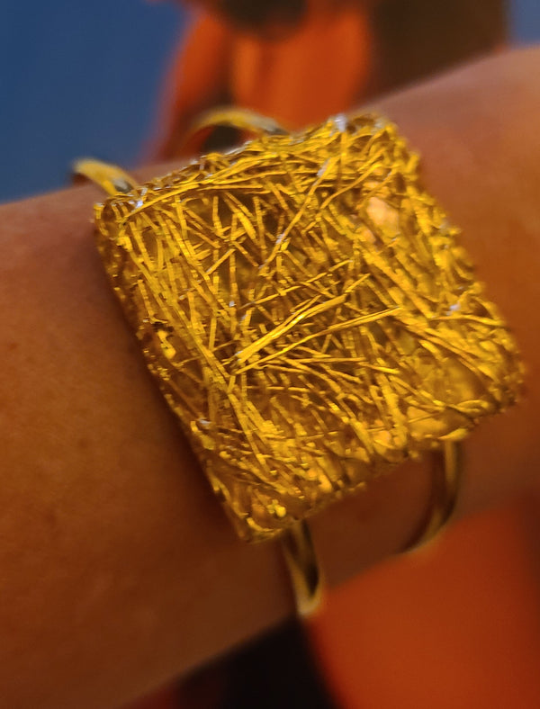 Trizia Gold Vermeil Mesh Bracelet (Square)