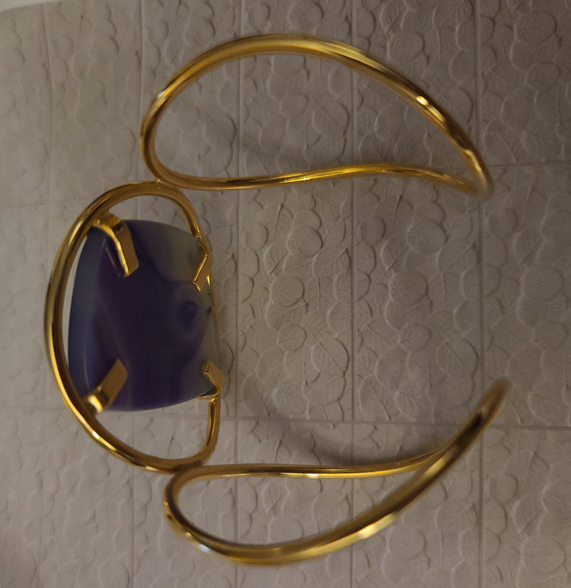 Athena Purple Agate Cuff