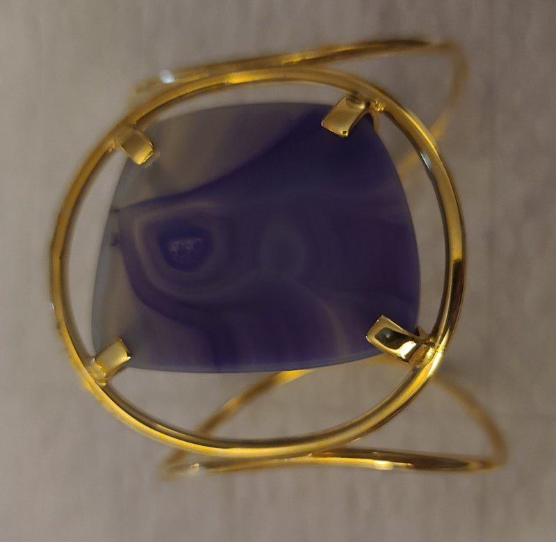 Athena Purple Agate Cuff